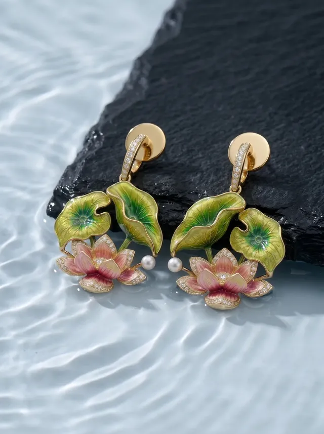 Lotus Whisper Earrings — Sankesh Surana