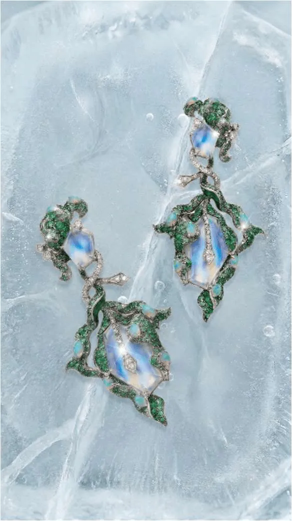 Frozen Foliage Earrings