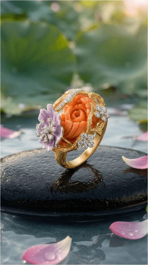 Coral Bloom Ring