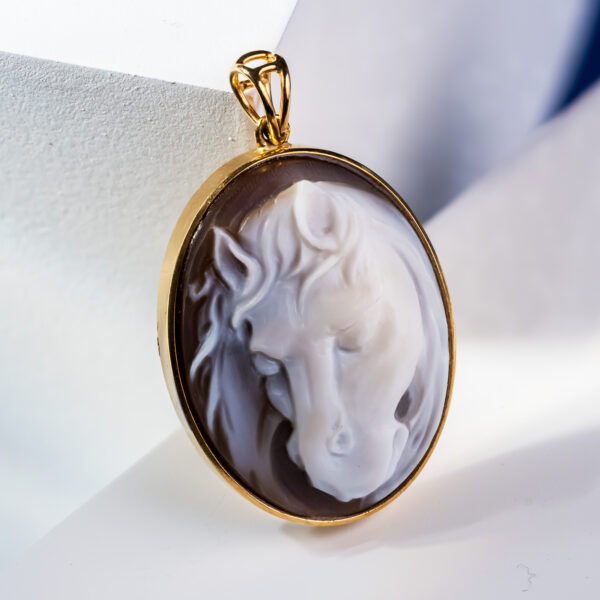 Steed Cameo Pendant
